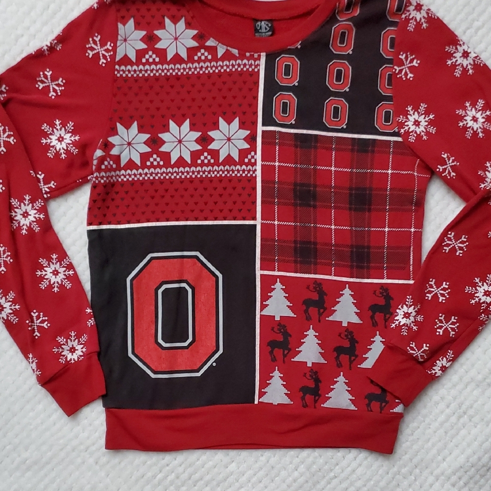 OHIO State Buckeyes Red Patterned Men's Lightweight Jacket